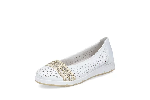 Dámske baleríny Rieker L3062-80 biela