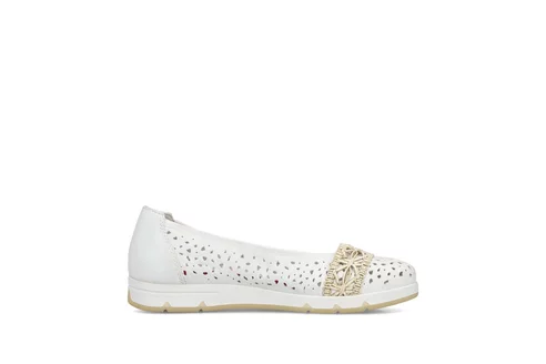 Dámske baleríny Rieker L3062-80 biela