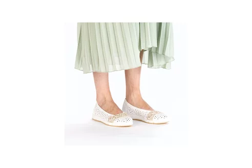 Dámske baleríny Rieker L3062-80 biela