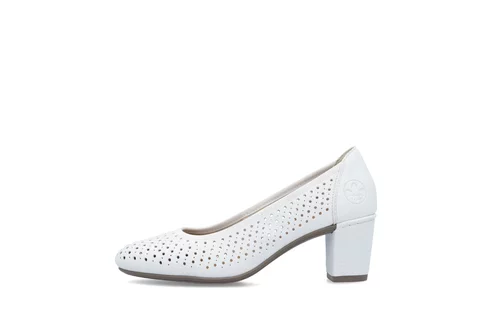 Dámske lodičky Rieker 41057-80 biele