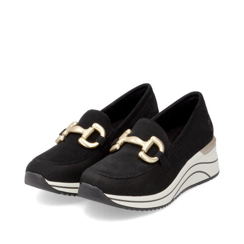 Dámske mokasíny Remonte - Rieker D0T12-02 čierna