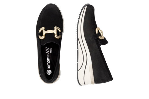 Dámske mokasíny Remonte - Rieker D0T12-02 čierna