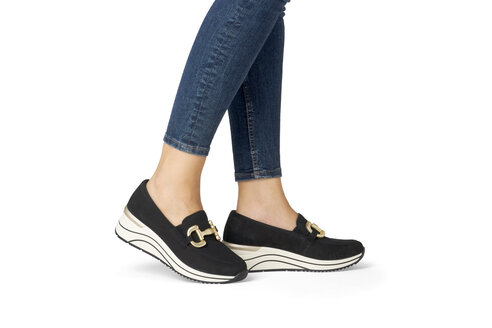 Dámske mokasíny Remonte - Rieker D0T12-02 čierna