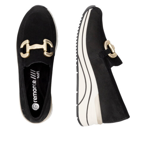 Dámske mokasíny Remonte - Rieker D0T12-02 čierna