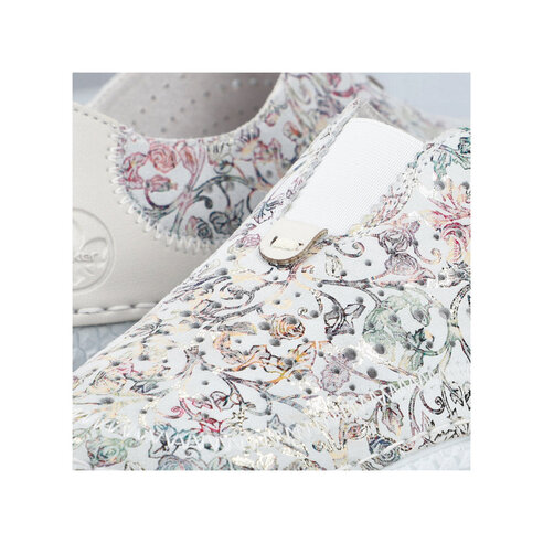 Dámske mokasíny Rieker 43663-90 biela