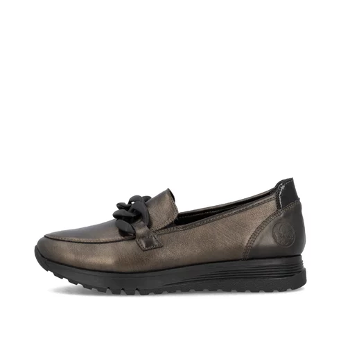 Dámske mokasíny Rieker 49051-25 bronzová