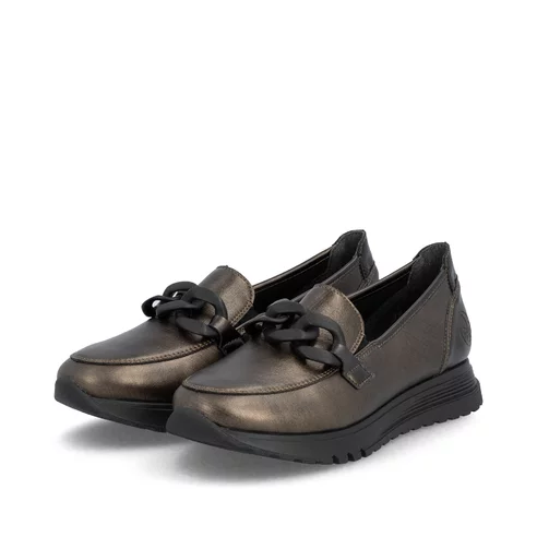 Dámske mokasíny Rieker 49051-25 bronzová