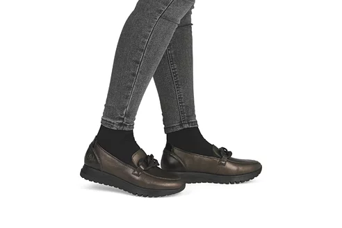 Dámske mokasíny Rieker 49051-25 bronzová