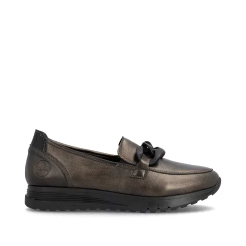 Dámske mokasíny Rieker 49051-25 bronzová