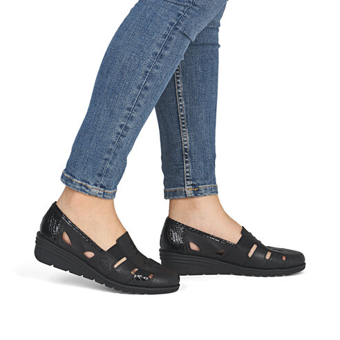 Dámske mokasíny Rieker L5358-00 čierna