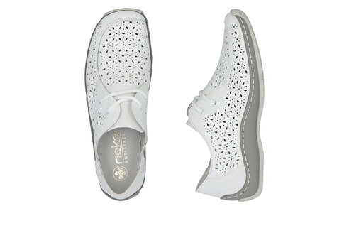 Dámske poltopánky Rieker L1722-80 biela