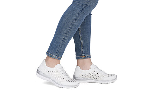 Dámske poltopánky Rieker L3217-80 biela