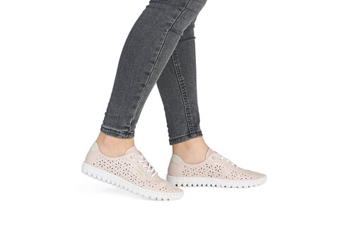 Dámske poltopánky Rieker M2354-31 ružová