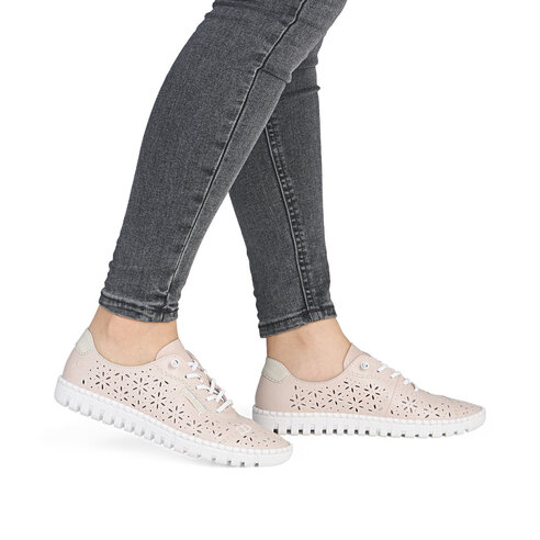 Dámske poltopánky Rieker M2354-31 ružová