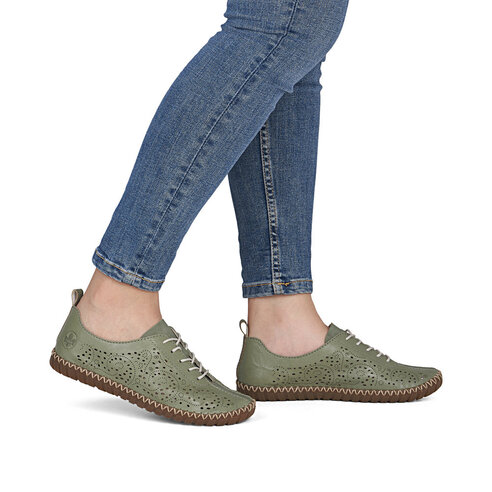 Dámske poltopánky Rieker M2802-52 zelená