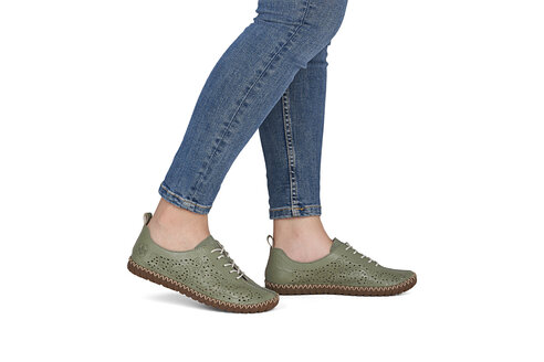 Dámske poltopánky Rieker M2802-52 zelená