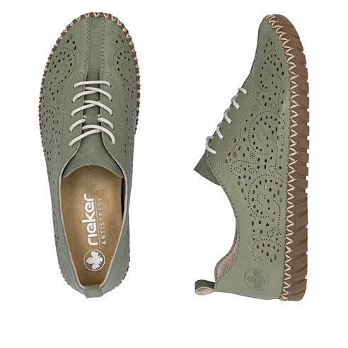 Dámske poltopánky Rieker M2802-52 zelená