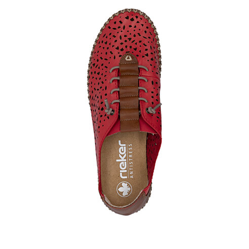 Dámske poltopánky Rieker M2856-33 červená