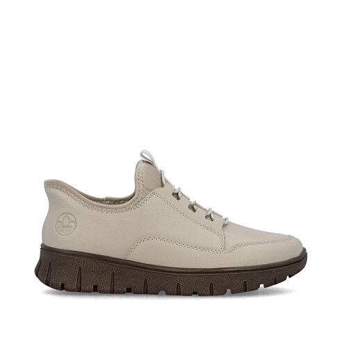 Dámske poltopánky Rieker N1357-60 biela káva