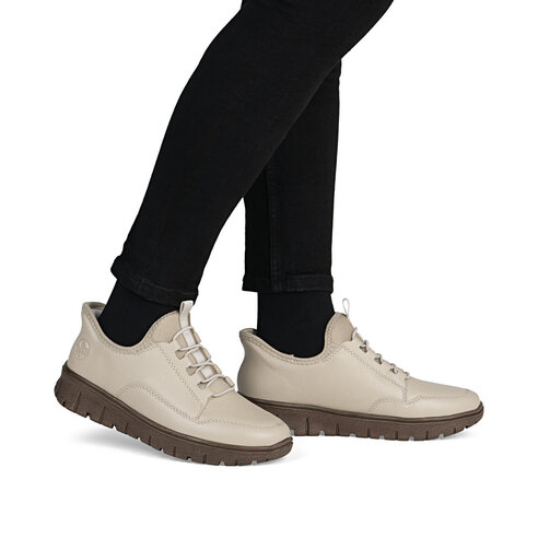 Dámske poltopánky Rieker N1357-60 biela káva