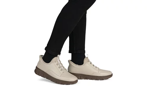 Dámske poltopánky Rieker N1357-60 biela káva