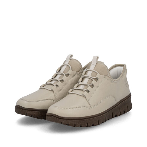 Dámske poltopánky Rieker N1357-60 biela káva