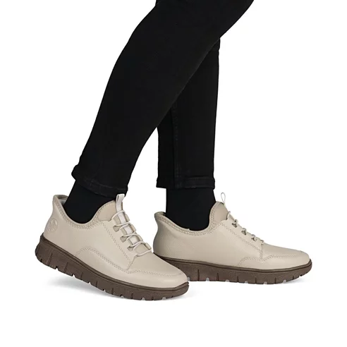 Dámske poltopánky Rieker N1357-60 biela káva