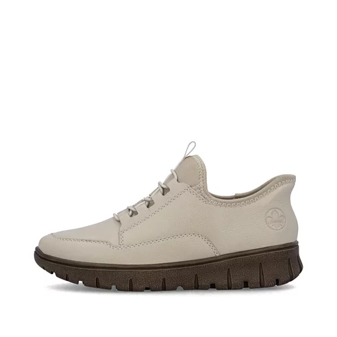 Dámske poltopánky Rieker N1357-60 biela káva