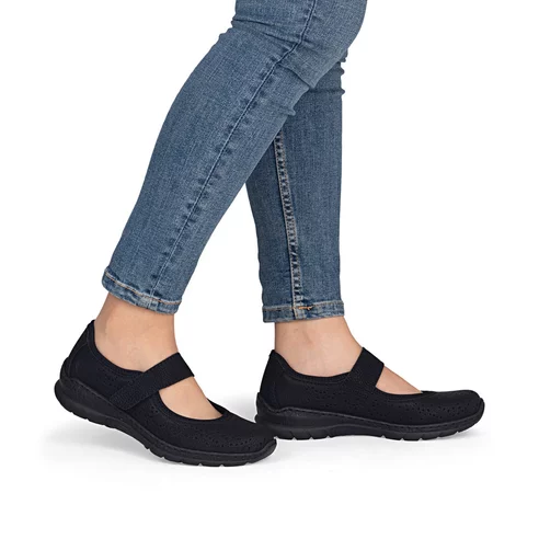 Dámske poltopánky Rieker N4299-00 čierna