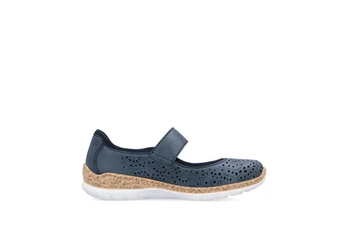 Dámske poltopánky Rieker N4299-14 modré