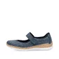 Dámske poltopánky Rieker N4299-14 modré