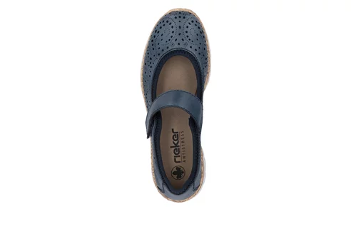 Dámske poltopánky Rieker N4299-14 modré