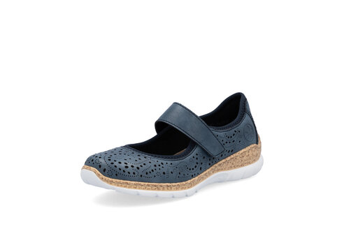 Dámske poltopánky Rieker N4299-14 modré
