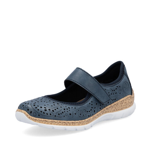 Dámske poltopánky Rieker N4299-14 modré