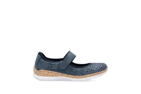 Dámske poltopánky Rieker N4299-14 modré