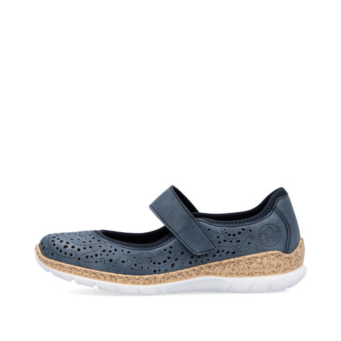 Dámske poltopánky Rieker N4299-14 modré