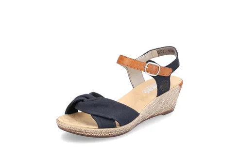 Dámske sandále na platforme Rieker 62490-14 modré