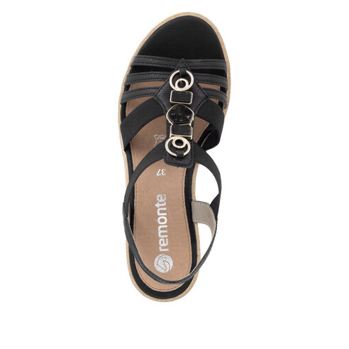 Dámske sandále Remonte - Rieker R6264-00 čierne
