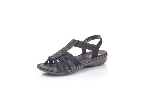 Dámske sandále Rieker 60870-00 čierna