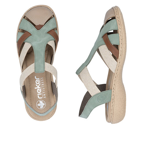 Dámske sandále Rieker 61852-52 zelená