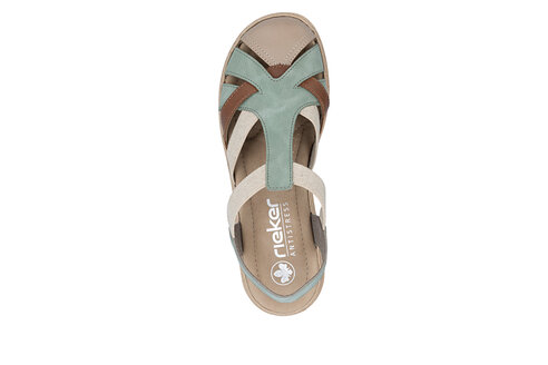 Dámske sandále Rieker 61852-52 zelená