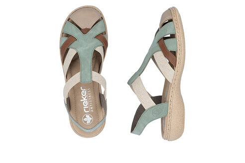 Dámske sandále Rieker 61852-52 zelená