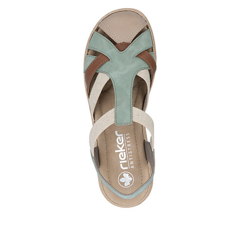 Dámske sandále Rieker 61852-52 zelená