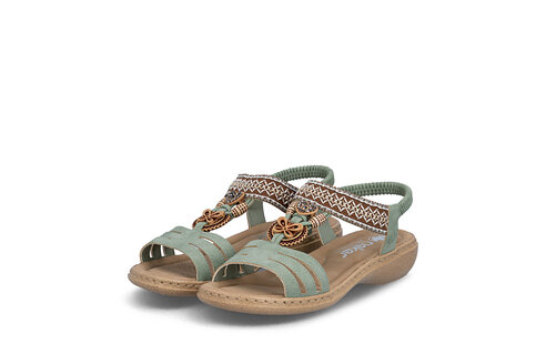 Dámske sandále Rieker 61855-52 zelená
