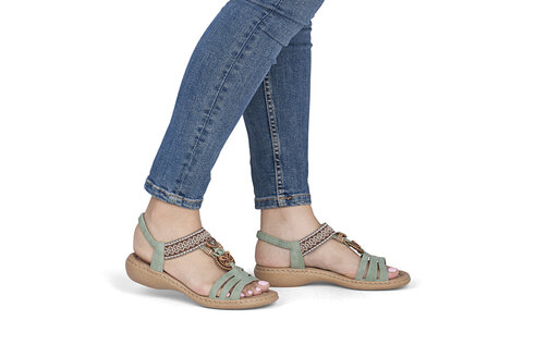 Dámske sandále Rieker 61855-52 zelená