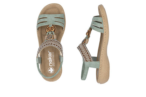 Dámske sandále Rieker 61855-52 zelená
