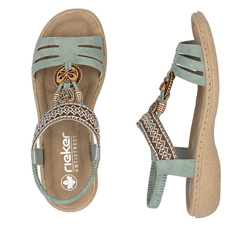 Dámske sandále Rieker 61855-52 zelená