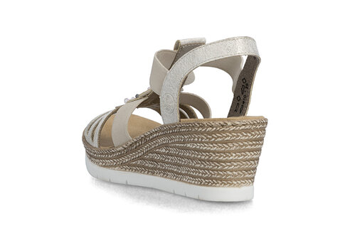 Dámske sandále Rieker 619B2-60 béžová