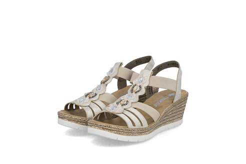 Dámske sandále Rieker 619B2-60 béžová