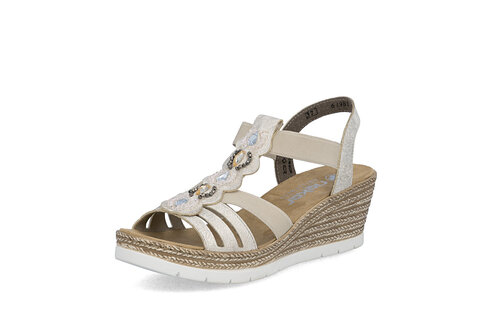 Dámske sandále Rieker 619B2-60 béžová